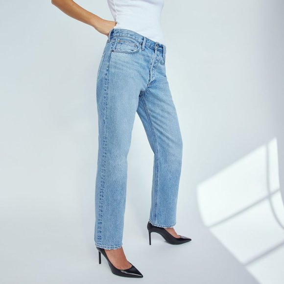 Aritzia DENIM FORUM The Joni High Rise Loose 29L in Picture This Bleu - Picture 4 of 8